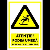 Indicator pentru atentie podea umeda pericol de alunecare